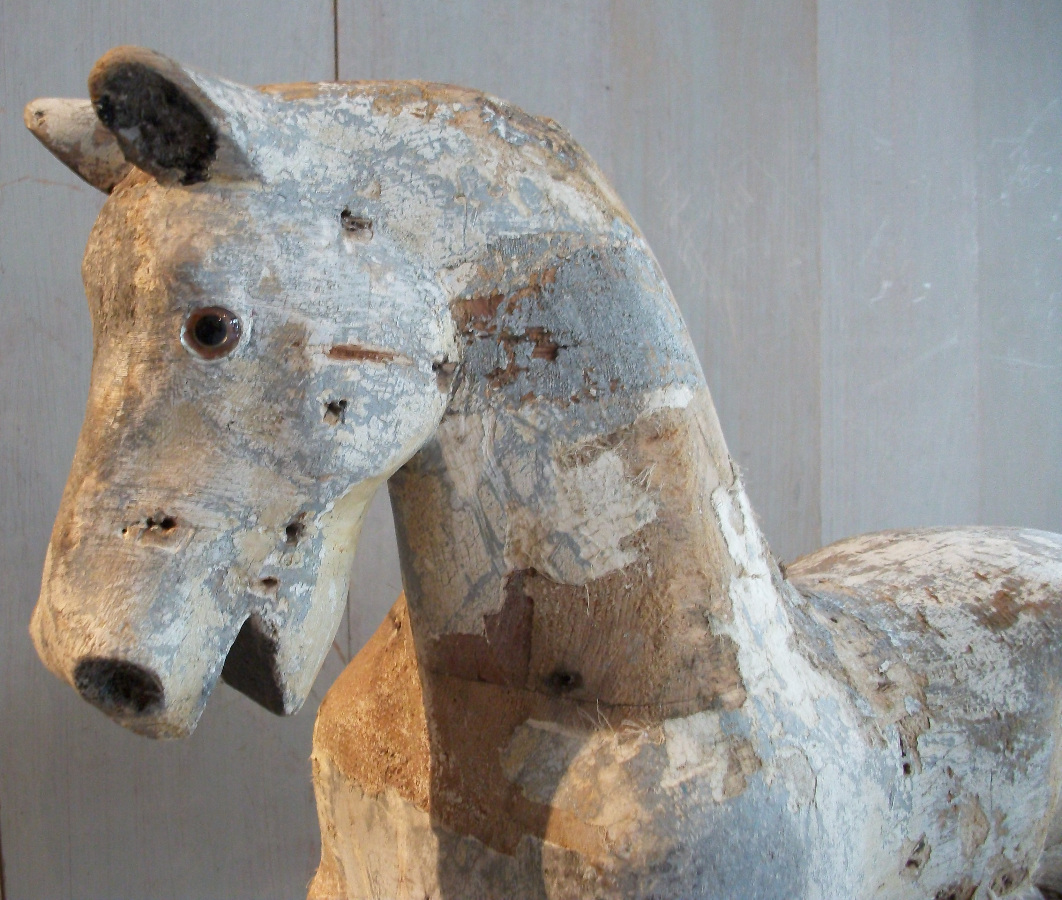 antique rocking horse head